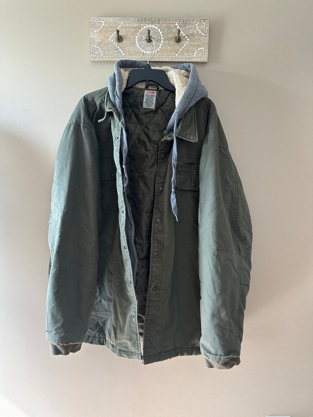 Columbia Men’s Dark Green Full Zip Fleece Lined Coat